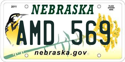 NE license plate AMD569