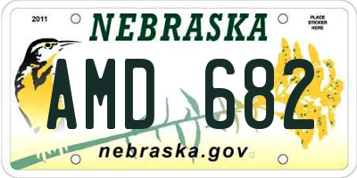 NE license plate AMD682