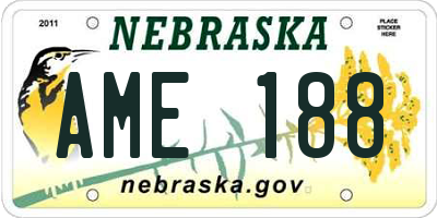 NE license plate AME188