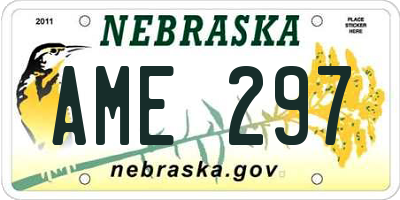 NE license plate AME297