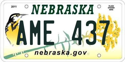 NE license plate AME437
