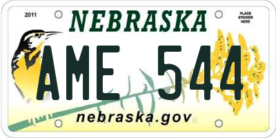 NE license plate AME544