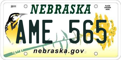 NE license plate AME565