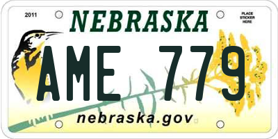 NE license plate AME779