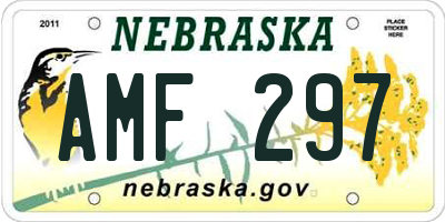 NE license plate AMF297