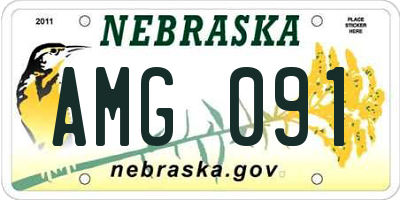 NE license plate AMG091
