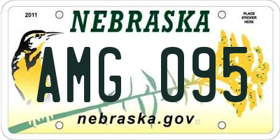 NE license plate AMG095