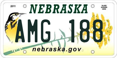 NE license plate AMG188