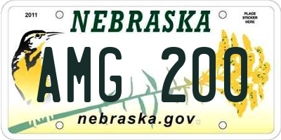 NE license plate AMG200
