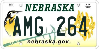 NE license plate AMG264