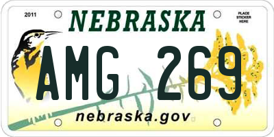 NE license plate AMG269