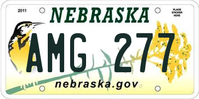 NE license plate AMG277
