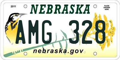 NE license plate AMG328