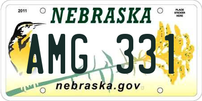 NE license plate AMG331