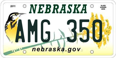 NE license plate AMG350