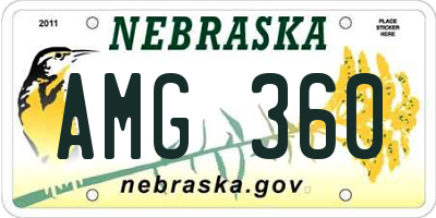 NE license plate AMG360