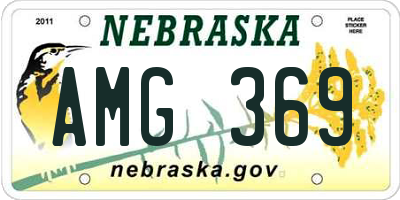 NE license plate AMG369