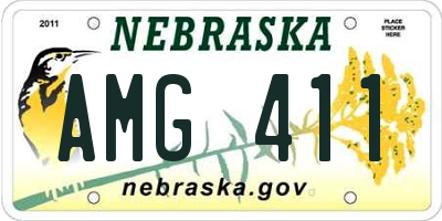 NE license plate AMG411