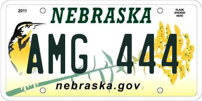 NE license plate AMG444