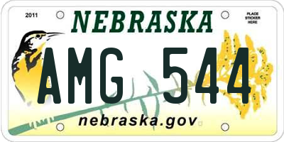 NE license plate AMG544