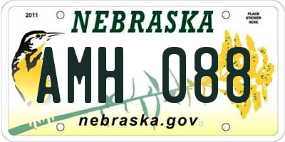 NE license plate AMH088