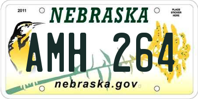 NE license plate AMH264