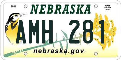 NE license plate AMH281