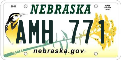 NE license plate AMH771