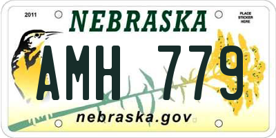 NE license plate AMH779