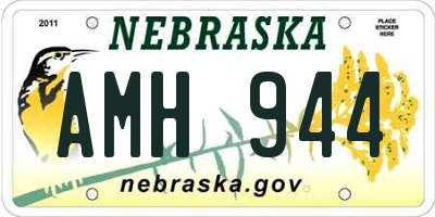 NE license plate AMH944