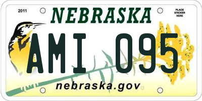 NE license plate AMI095