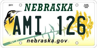 NE license plate AMI126