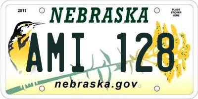 NE license plate AMI128