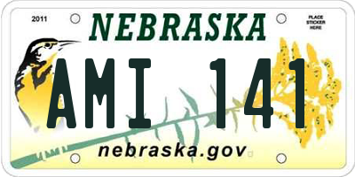 NE license plate AMI141