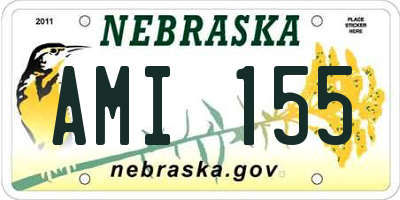 NE license plate AMI155
