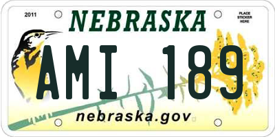 NE license plate AMI189