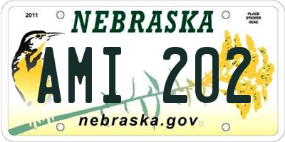 NE license plate AMI202