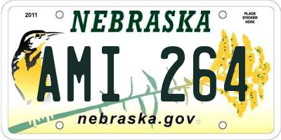 NE license plate AMI264