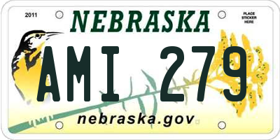 NE license plate AMI279