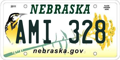 NE license plate AMI328