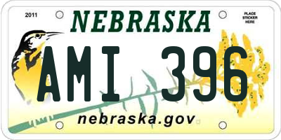 NE license plate AMI396