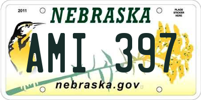 NE license plate AMI397