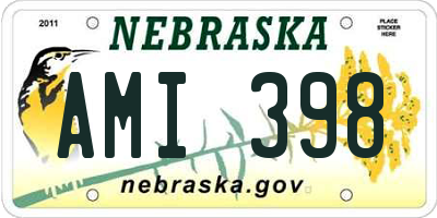 NE license plate AMI398