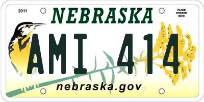 NE license plate AMI414