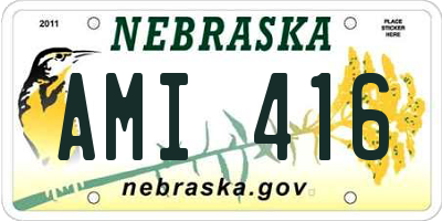 NE license plate AMI416