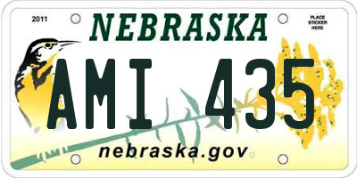 NE license plate AMI435