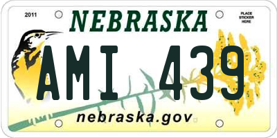 NE license plate AMI439