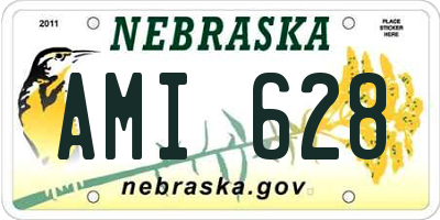 NE license plate AMI628