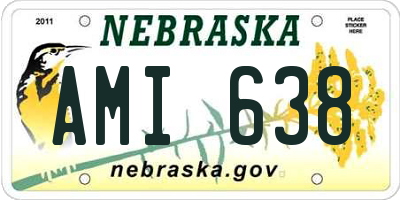 NE license plate AMI638