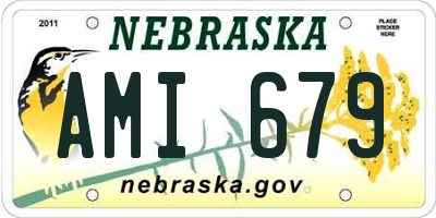 NE license plate AMI679